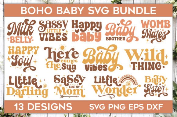 Boho Baby SVG Bundle: Perfect for Crafts and Graphics