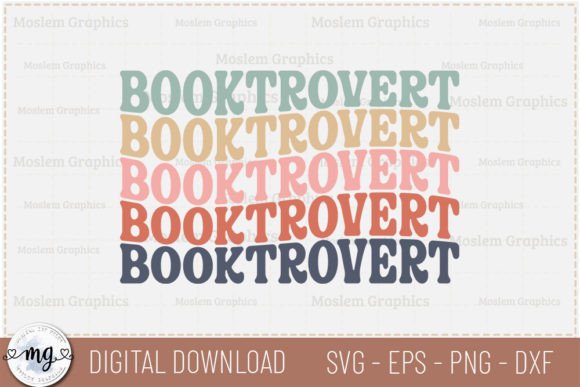 Booktrovert - Retro Book Lover SVG for Creative Graphics