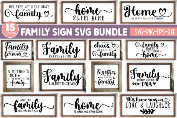 Family Sign SVG Bundle: A Versatile Graphics Asset for Crafts