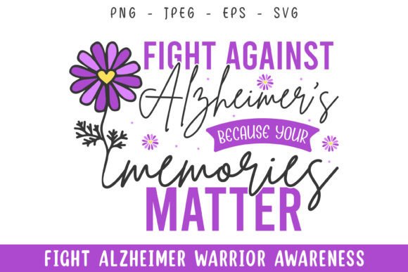 Fight Alzheimer Warrior Awareness SVG Review