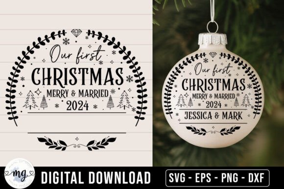 Our First Christmas Ornaments SVG for Crafts & Graphics