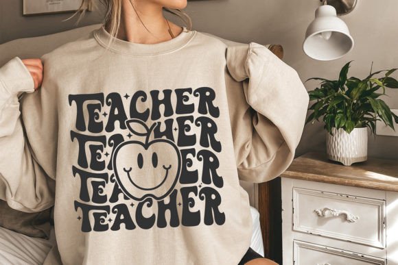 Teacher Stacked Retro SVG: A Classic Embroidery Design